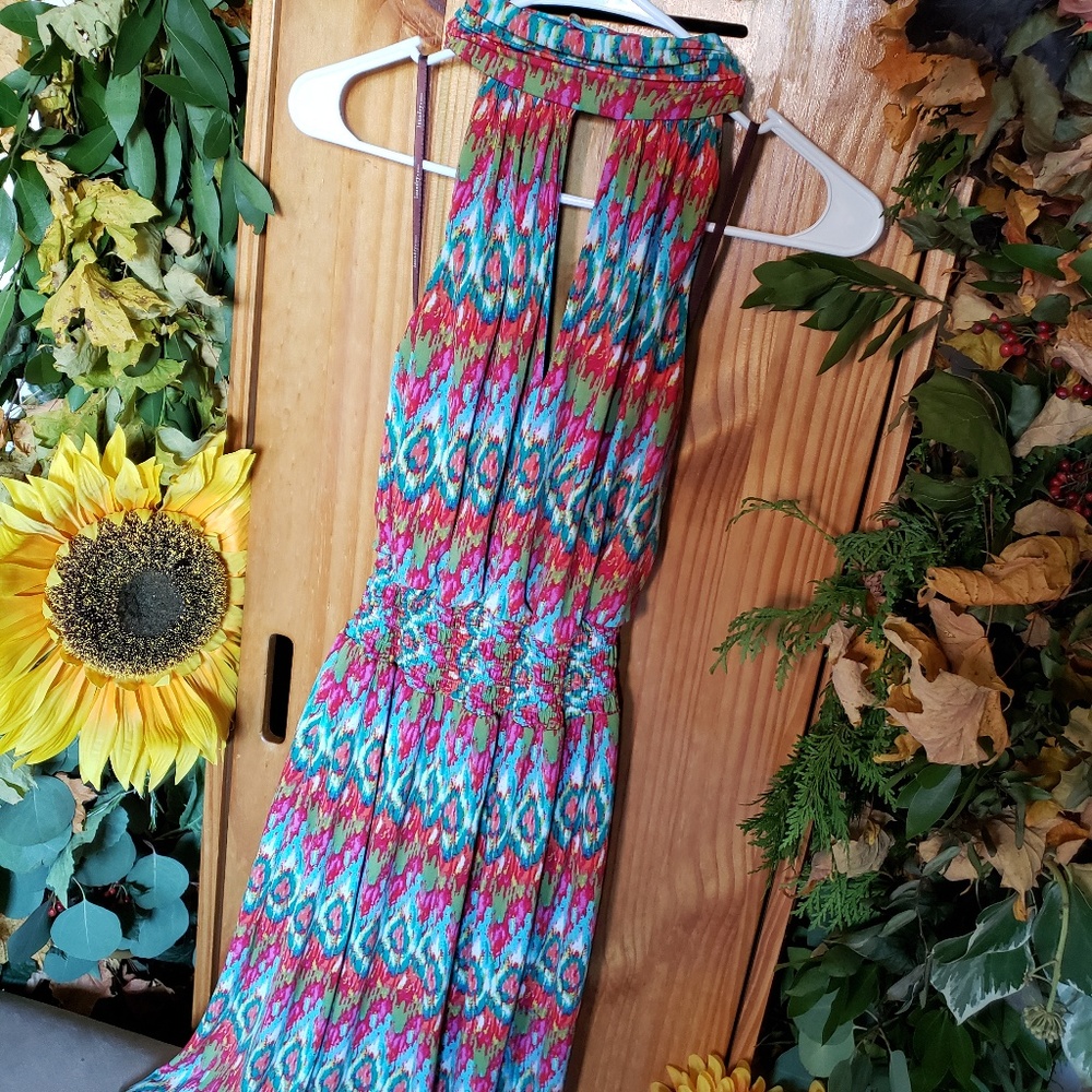 Size 4 Laundry by Design tie dye dress with choker